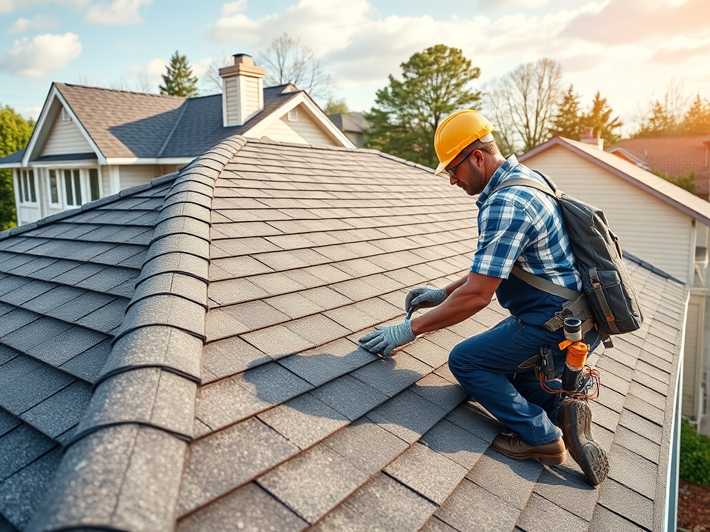 Completed roof repair project